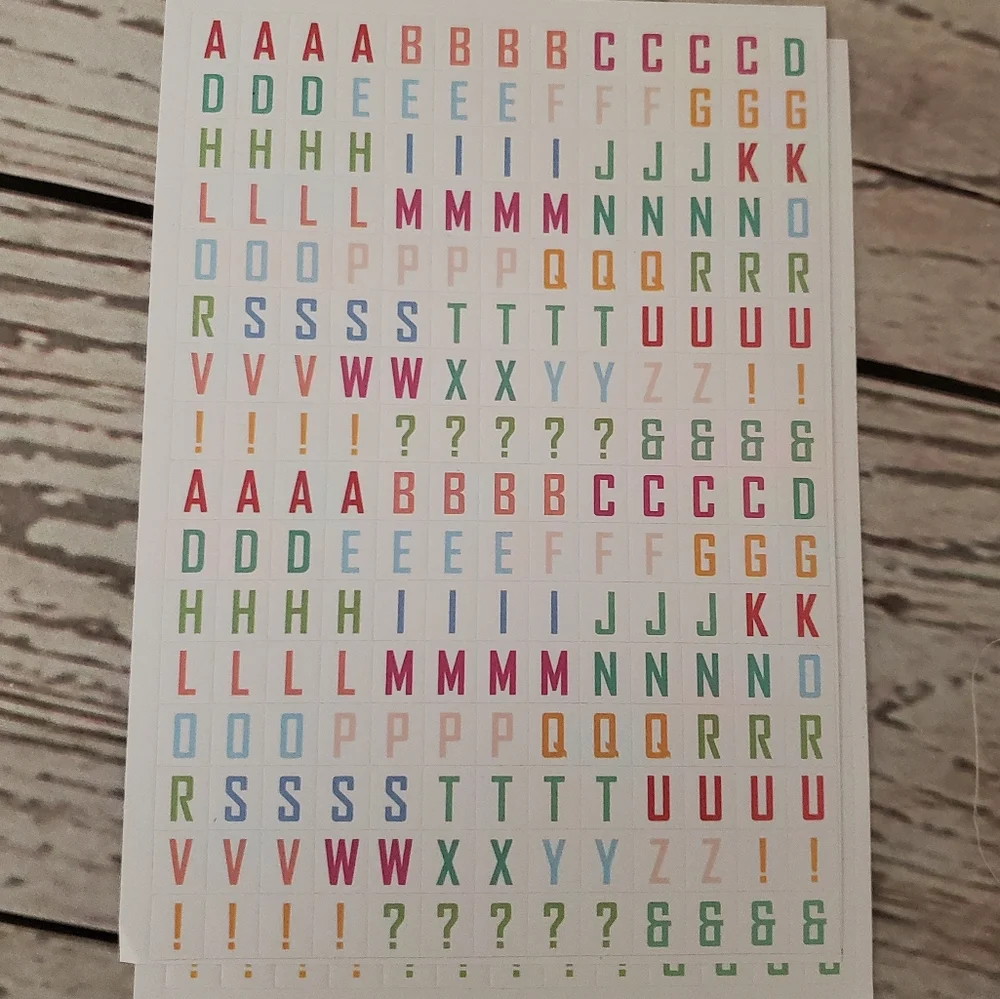 Planner stickers alphabet letters